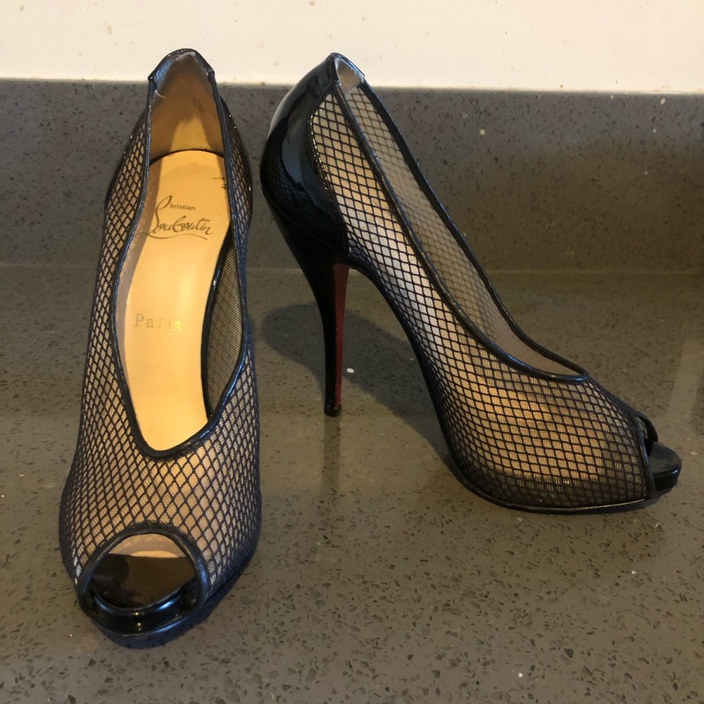 Christian Louboutin Very Rete Mesh Heels